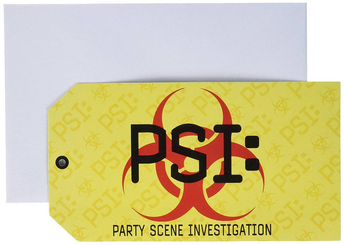 Toe tag invitations with envelope
