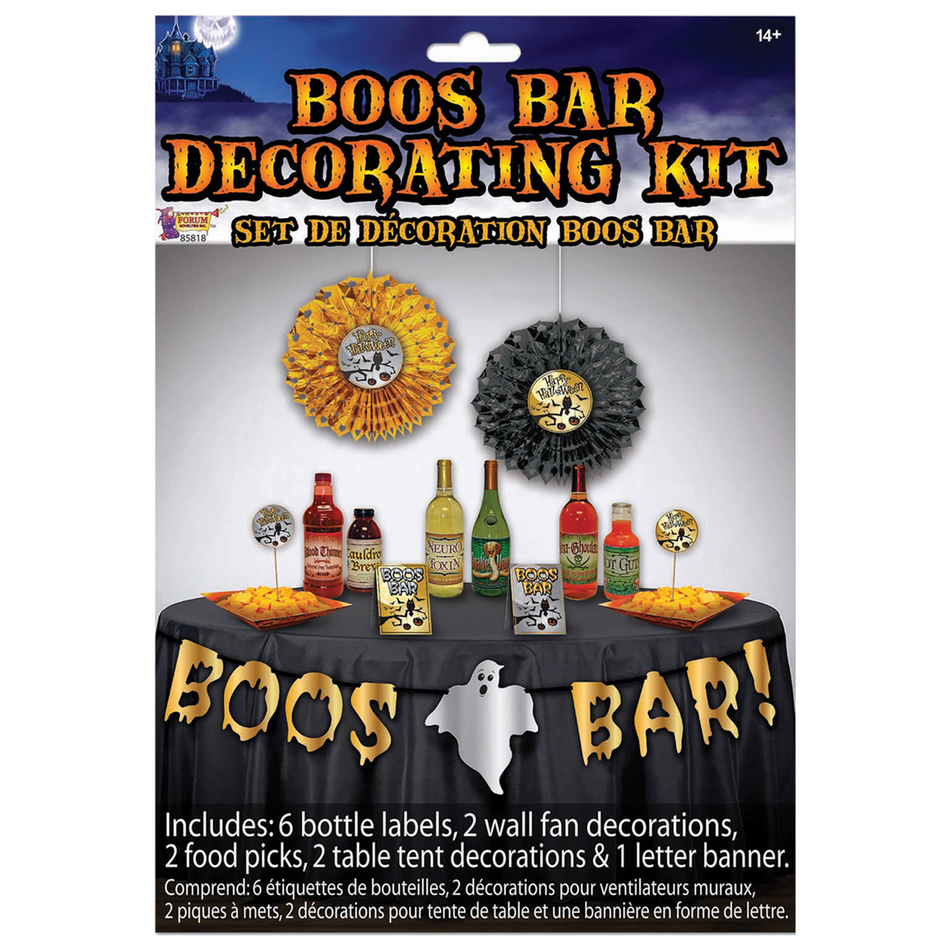 Halloween bar decorating kit for a mystery party experience.