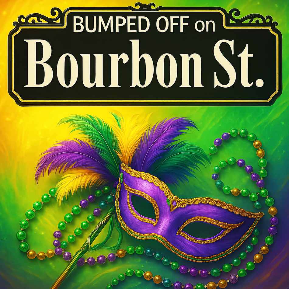 Bourbon Street Mardi Gras-themed murder mystery party game by My Mystery Party