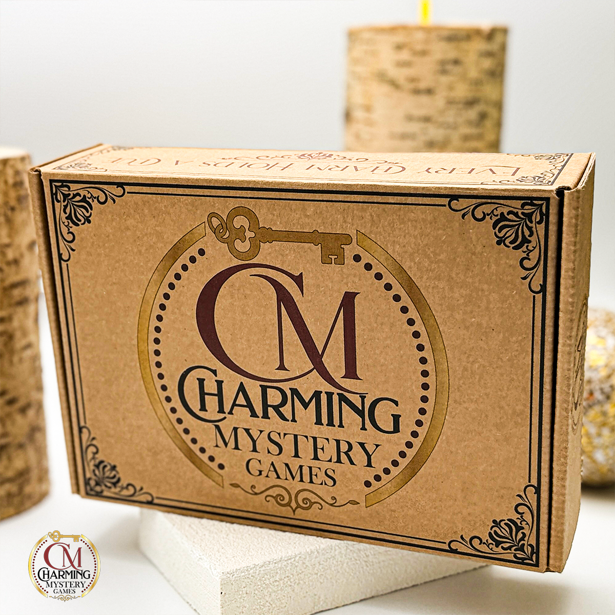 Charming mystery games box for packaging