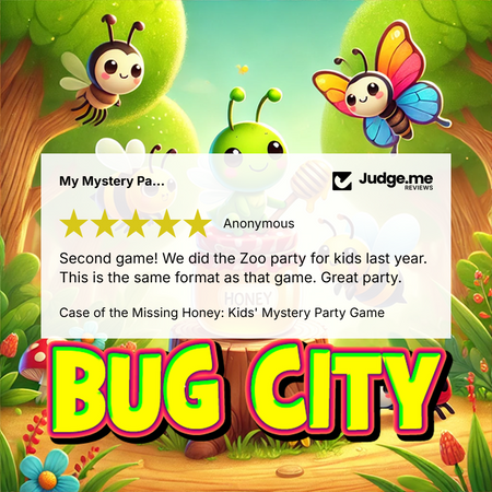 A 5 Star Review for Bug City Kids' Mystery Party Game