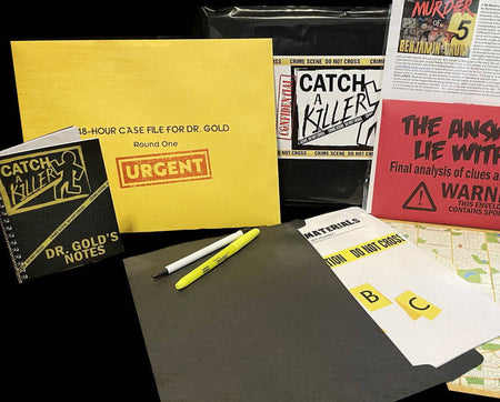 Example Catch a Killer Case file party pack. 