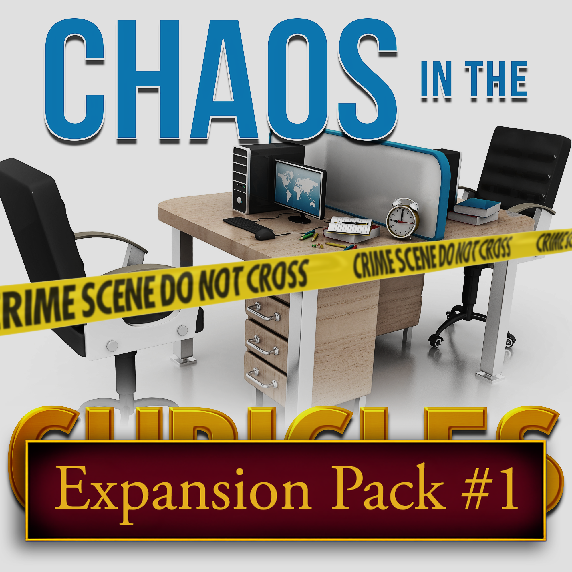 Chaos in the Cubicles mystery party expansion one.