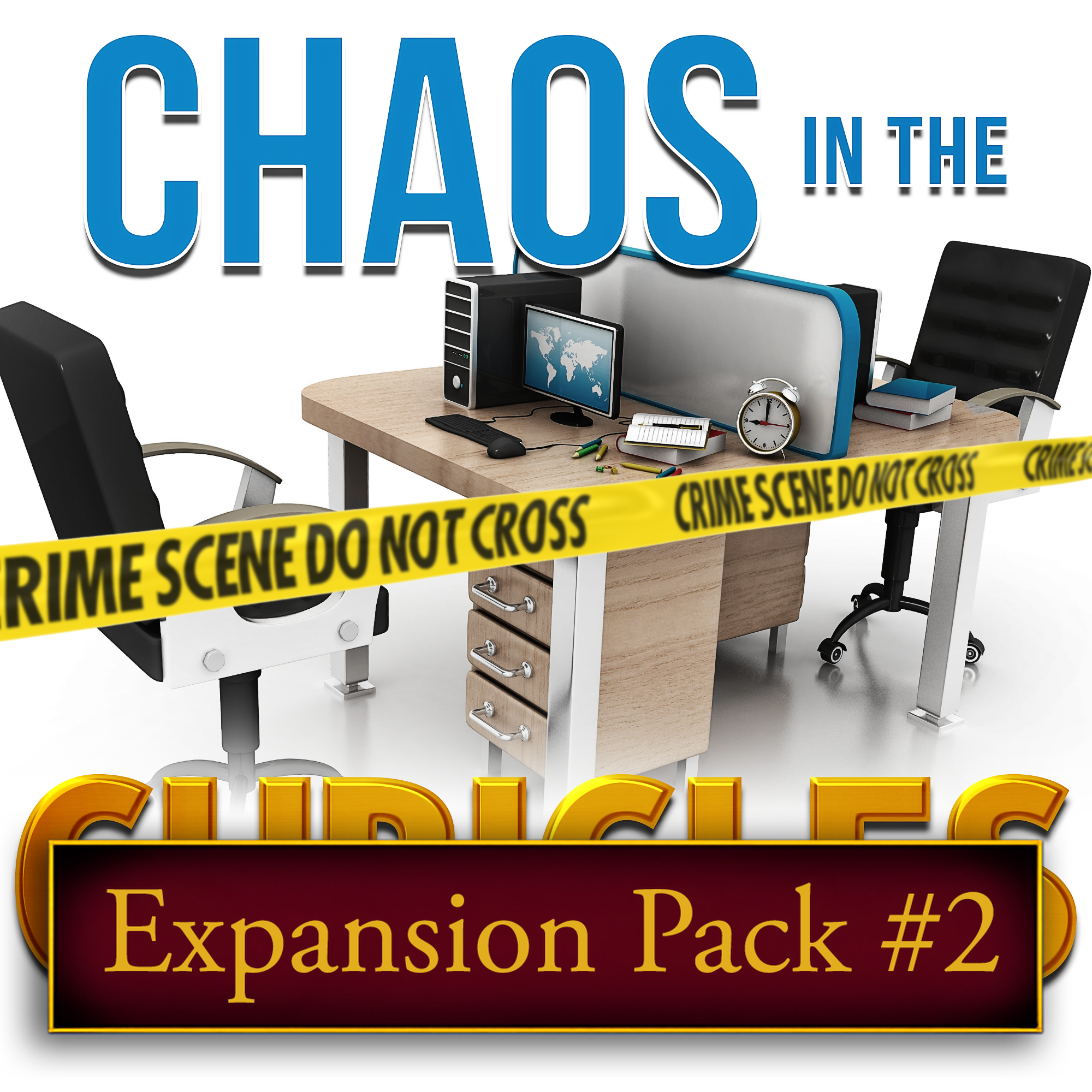 Chaos in the Cubicles mystery party expansion two.