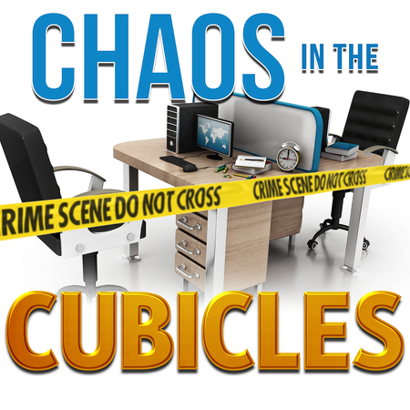 Chaos in the Cubicles Party Pack - a boxed set for a corporate mystery game for 8-300+ players.