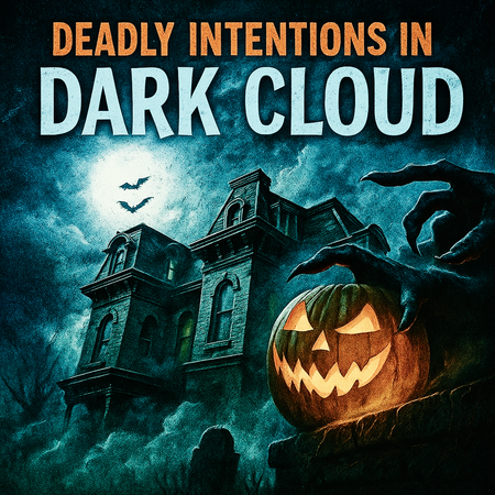 Halloween Homicide in the town of Dark Cloud murder mystery party game.