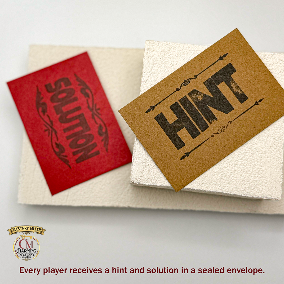Solution and Hint Envelope for Mystery Mixer Wine Version