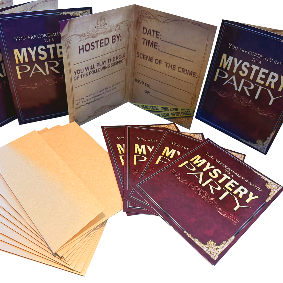 Murder mystery party invitations by My Mystery Party