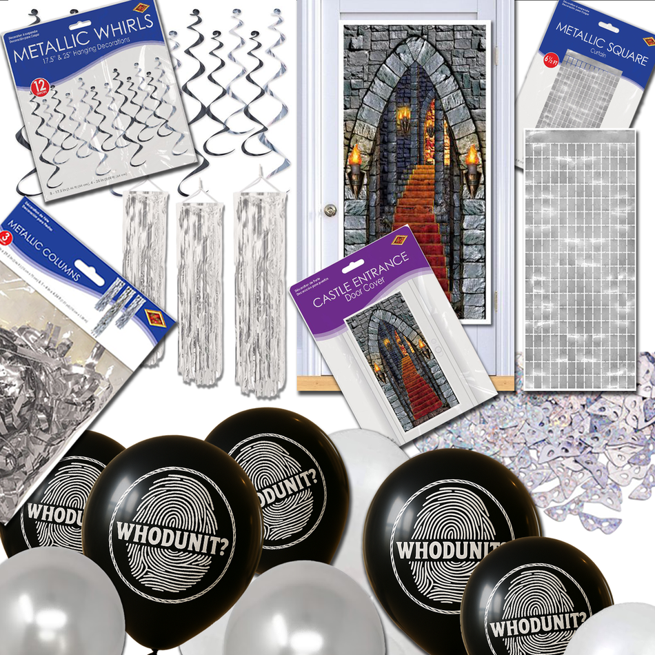 Masquerade Ball murder mystery party decor kit. 