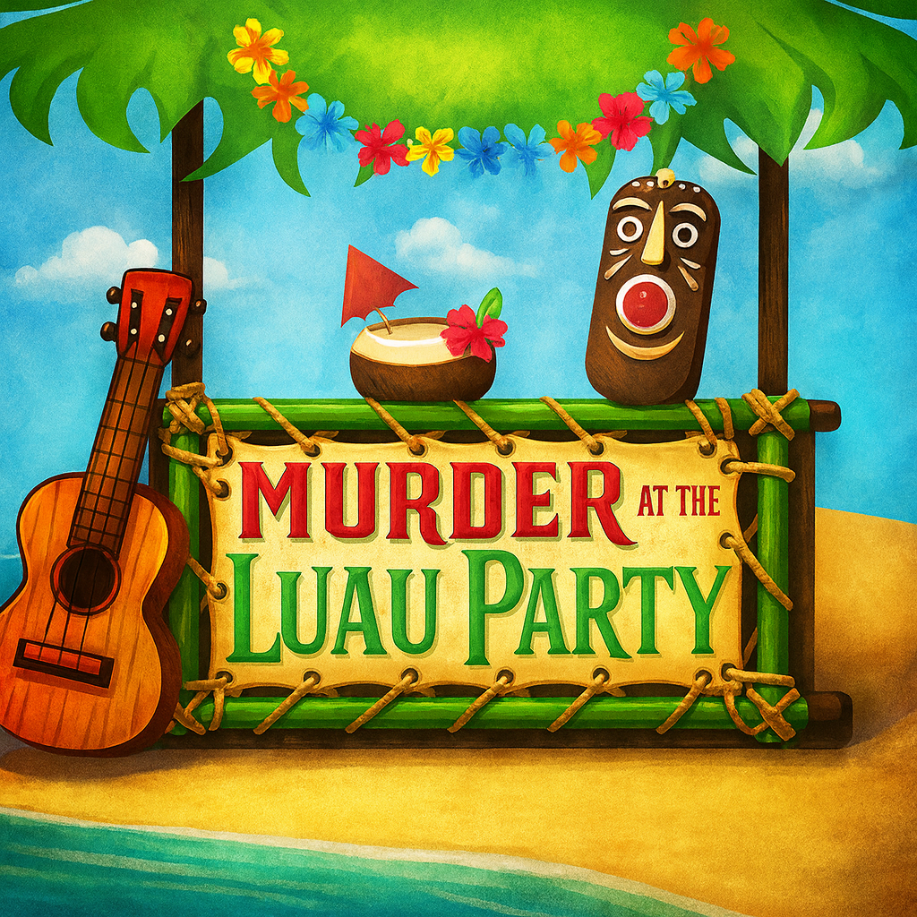 Luau party murder mystery party game. 