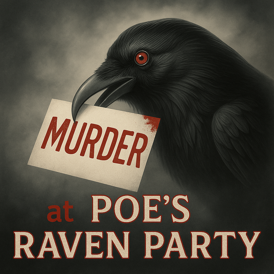 Murder at the Poe\'s Raven Party - a Gothic dinner murder mystery party.