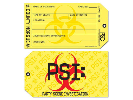 Toe tag invitations