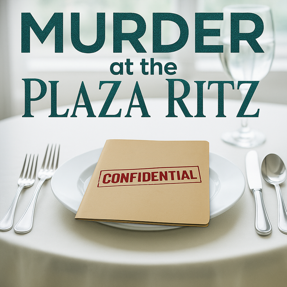 Murder at the Plaza Ritz: Large Group Mystery Party Game | Boxed Kit