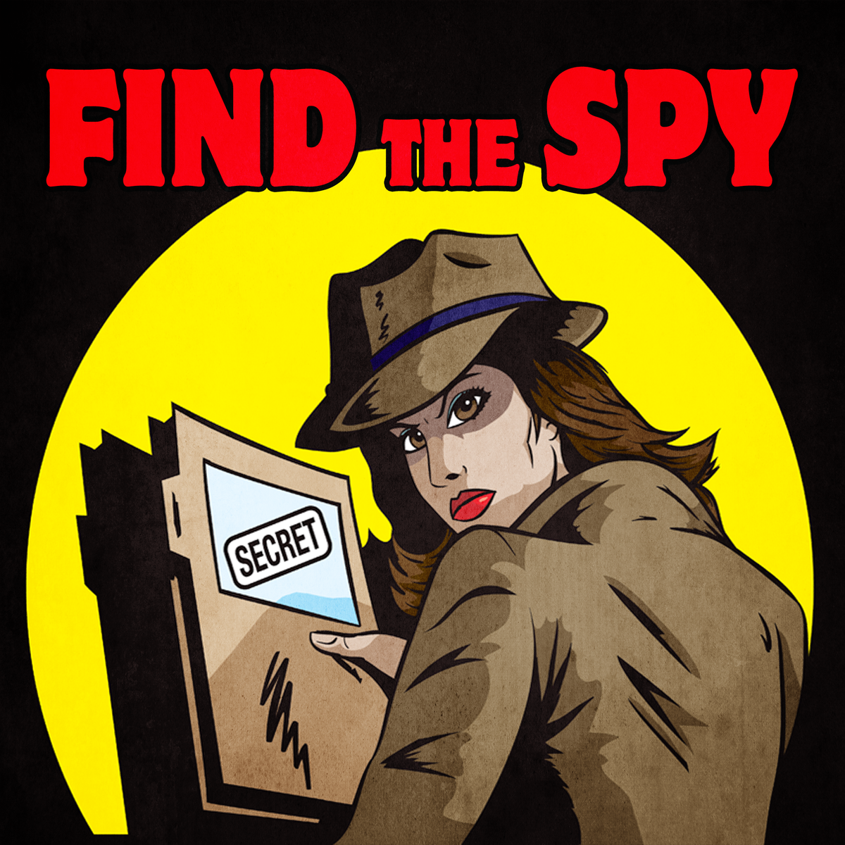 Find the Spy Miss Crimson mystery party