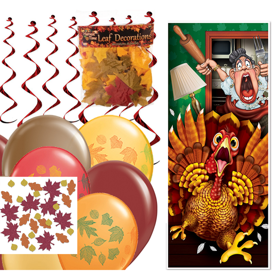 Thanksgiving Decor Kit for a mystery party game. 