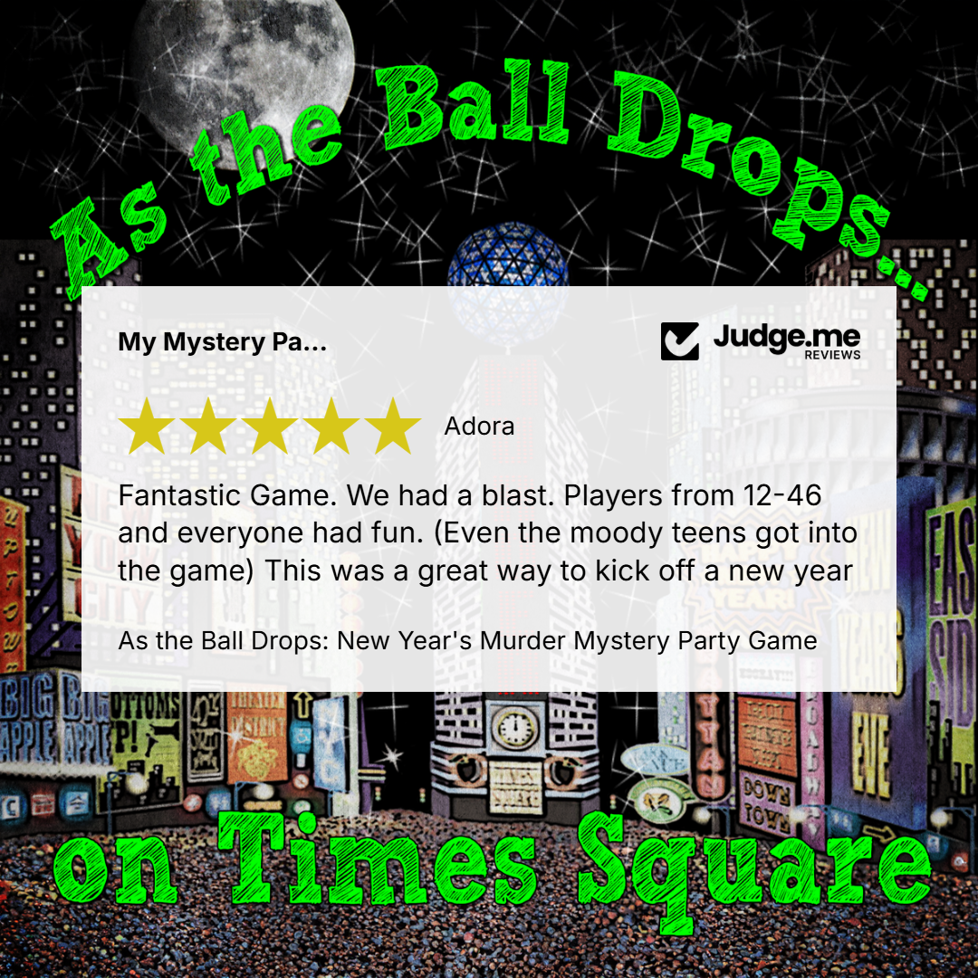 Promotional graphic for 'As the Ball Drops.