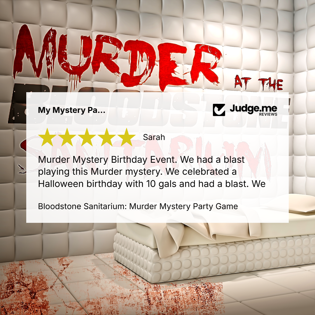 Bloodstone murder mystery party review