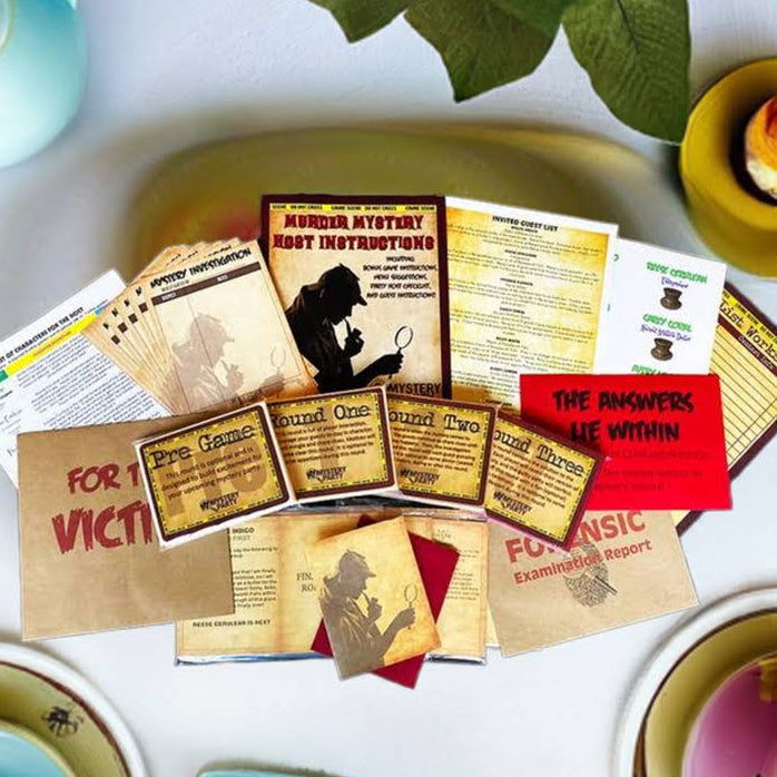 Hatters Ball murder mystery party boxed kit example