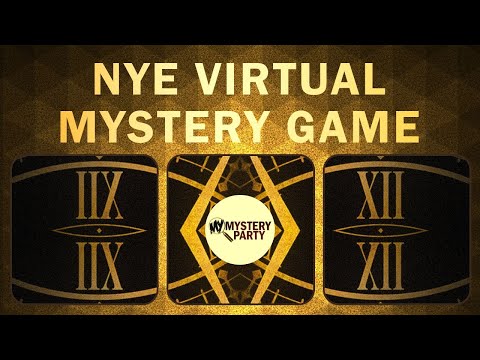 When the Clock Strikes murder mystery party game trailer YouTube link graphic