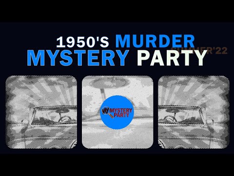 1950s murder mystery party game trailer video