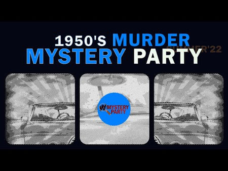 1950s murder mystery party game trailer video