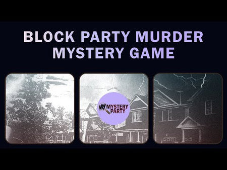 Block party murder mystery party game trailer