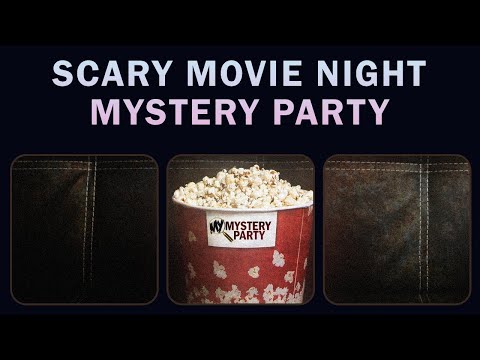 Scary Movie Night Halloween mystery party game trailer
