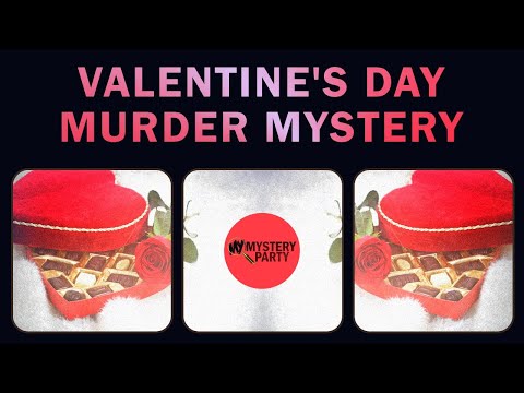 Valentine's Day game trailer video for a murder mystery party game