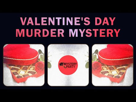Valentine's Day game trailer video for a murder mystery party game