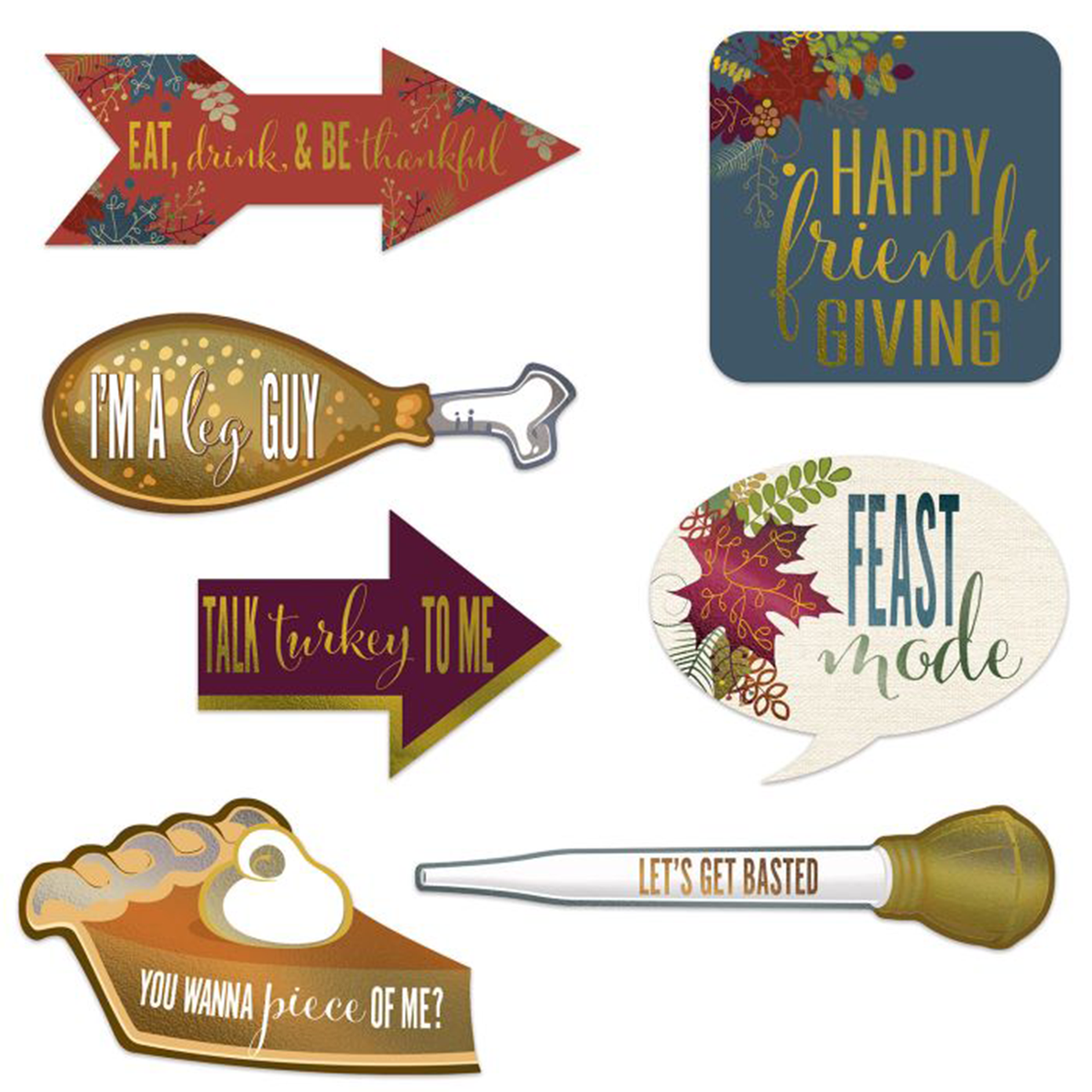 Thanksgiving photo fun props for a mystery party. 